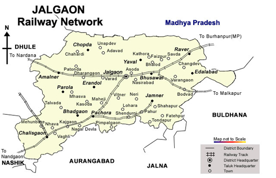 Jalgaon Railway Map
